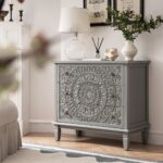 Mid Grey Carved 3-Drawer Chest - Image 2