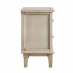 Whitewashed Carved 2-Drawer Bedside Table - Image 9