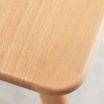 Solid Oak Wood Writing Desk with Twin Storage Drawers for Home Offices - Image 4