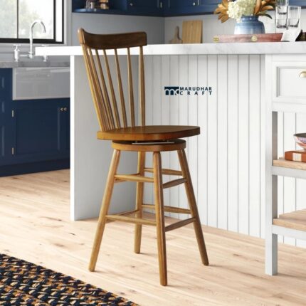 Sheesham Wood Swivel Counter Stool