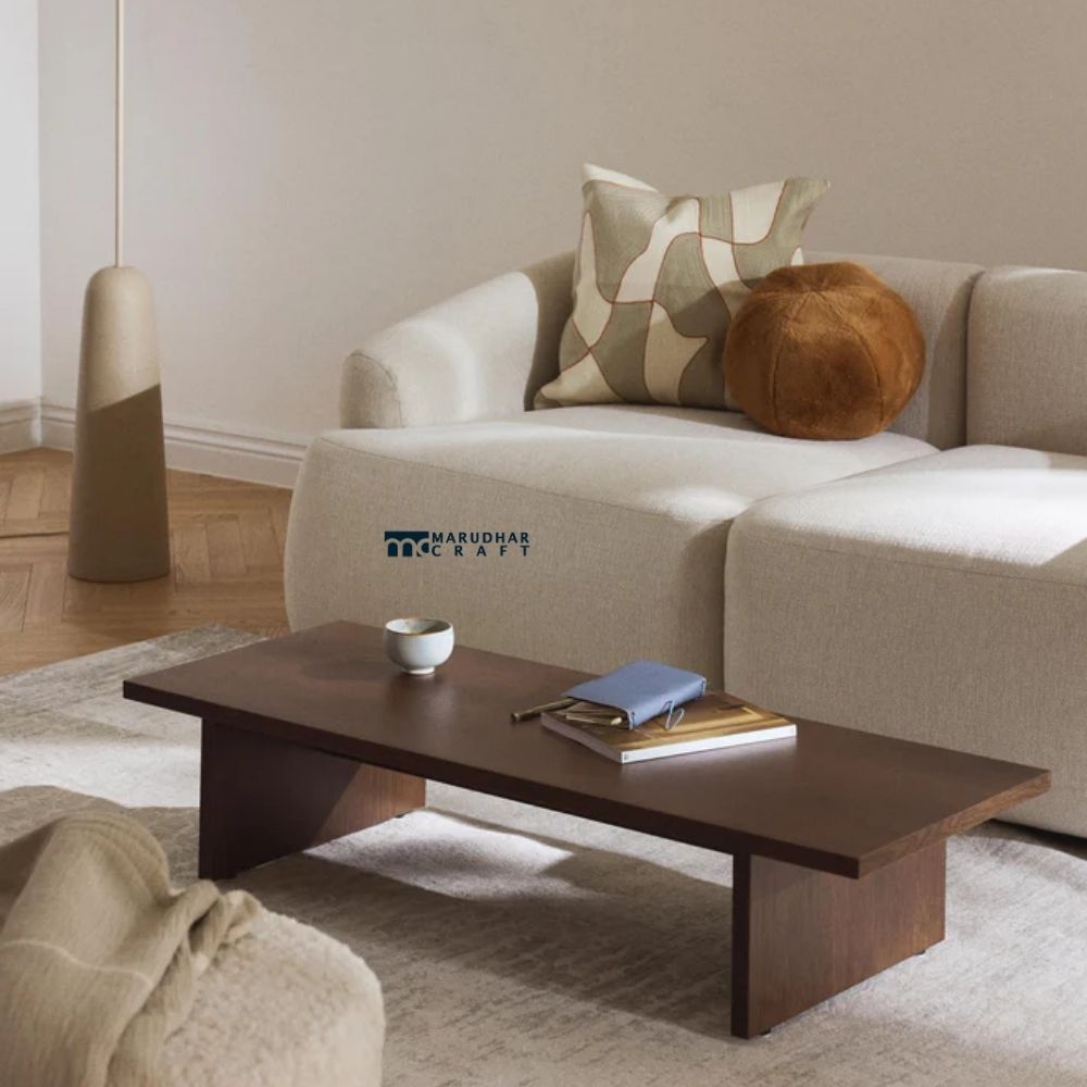 1 Solid Wood Centre Table for Living Room with Traditional Indian Finish - Image 1