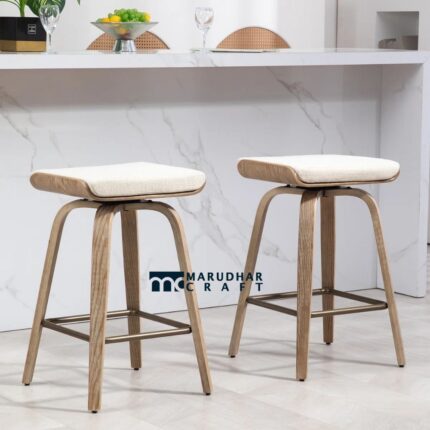 Swivel Fabric Bar Stools Set