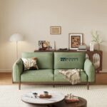 Solid Ash Wood Upholstered Sofa with Strong Wooden Frame