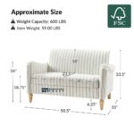 Loveseat with Solid Wood Spindle Legs for Stylish Indian Homes - Image 3