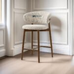 Solid Sheesham Wood Bar Stool for Kitchen Counter - Image 7