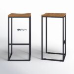 Modern Bar Stools with Sturdy Metal Frame for Kitchen Counters and Home Bar Areas