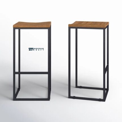 Modern Bar Stools with Sturdy Metal Frame for Kitchen Counters and Home Bar Areas