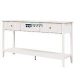 Fluted Console Table with Three Drawers for Elegant Home Storage - Image 5