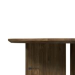 Round Acacia Wood Coffee Table with Natural Finish - Image 5