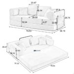 Zen Plush Modular Floor Sofa Cum Bed – Olive Green - Image 5