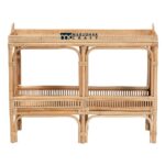 Modern Bohemian Rattan Console Table with Natural Handcrafted Appeal - Image 3