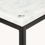 Large Marble Coffee Table for Living Room White & Black Marble - Image 2