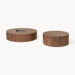 Solid Wood Round Centre Table for Living Room with Elegant Indian Craft Finish - Image 3