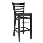 Solid Wood Bar Stool for Kitchen Counter & Home Bar Use - Image 3