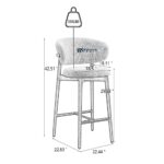 Solid Sheesham Wood Bar Stool for Kitchen Counter - Image 8