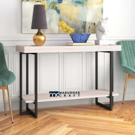 Wooden Console Table for Entryway and Living Room Interiors