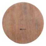 Solid Wood Single Drum Coffee Table with Sculpted Design - Image 5