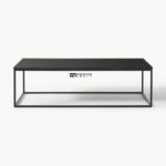 Square Marble Coffee Table for Living Room Black Marble - Image 3