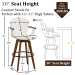 Handcrafted Solid Wood Bar Stools Ideal for Kitchen Counters and High Dining Spaces - Image 7