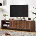 Solid Wood TV Stand with Sturdy Construction and Traditional Contemporary Design - Image 5