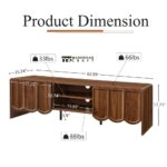 Solid Wood TV Stand with Sturdy Construction and Traditional Contemporary Design - Image 2