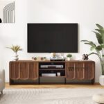Solid Wood TV Stand with Sturdy Construction and Traditional Contemporary Design - Image 3