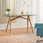 Solid Wood & Glass Top Study Table
