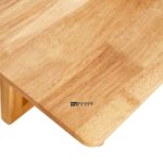 Rectangle Solid Wood Coffee Table with Rattan - Image 4