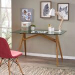 Solid Wood & Glass Top Study Table - Image 4