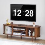 Mid Century Modern TV Stand with Tambour Door - Image 5