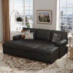 ComfortMax Fabric Sofa Cum Bed with Storage – Charcoal Grey