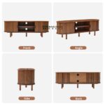 Mid Century Modern TV Stand with Tambour Door - Image 6