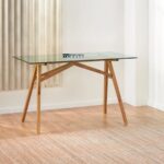 Solid Wood & Glass Top Study Table - Image 6