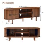Mid Century Modern TV Stand with Tambour Door - Image 2