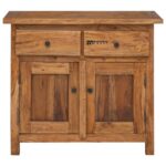 Solid Wood Storage Cabinet with Drawers & Doors – Natural Finish - Image 4