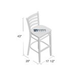 Solid Wood Bar Stool for Kitchen Counter & Home Bar Use - Image 4