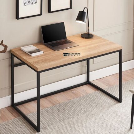Modern Study Table with Metal Frame