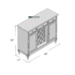 Solid Wood Bar Cabinet with Spacious Storage for Home Bar - Image 3