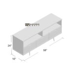 Solid Wood TV Stand with Three Drawers for TVs up to 60 Inches - Image 2