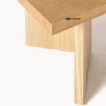 wooden coffee table - Ash wood - Image 2