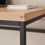 Modern Study Table with Metal Frame - Image 2