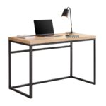 Modern Study Table with Metal Frame - Image 3