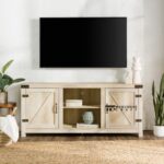 2 Door TV Stand with Spacious Storage for TVs up to 65 Inches