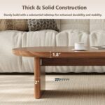 Oval Walnut Coffee Table with Mid-Century Modern Design - Image 3