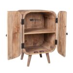 Solid Wood Accent Bar Cabinet with Stylish Storage for Home - Image 3