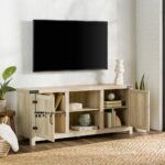 2 Door TV Stand with Spacious Storage for TVs up to 65 Inches - Image 3