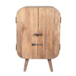 Solid Wood Accent Bar Cabinet with Stylish Storage for Home - Image 2