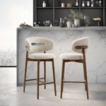 Solid Sheesham Wood Bar Stool for Kitchen Counter - Image 2
