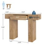 Long Wooden Rectangular Console Table with Smooth Drawer Storage - Image 2