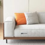 Four-Seater Cotton Linen Fabric Sofa with Solid Wood Frame and Cushioned - Image 4